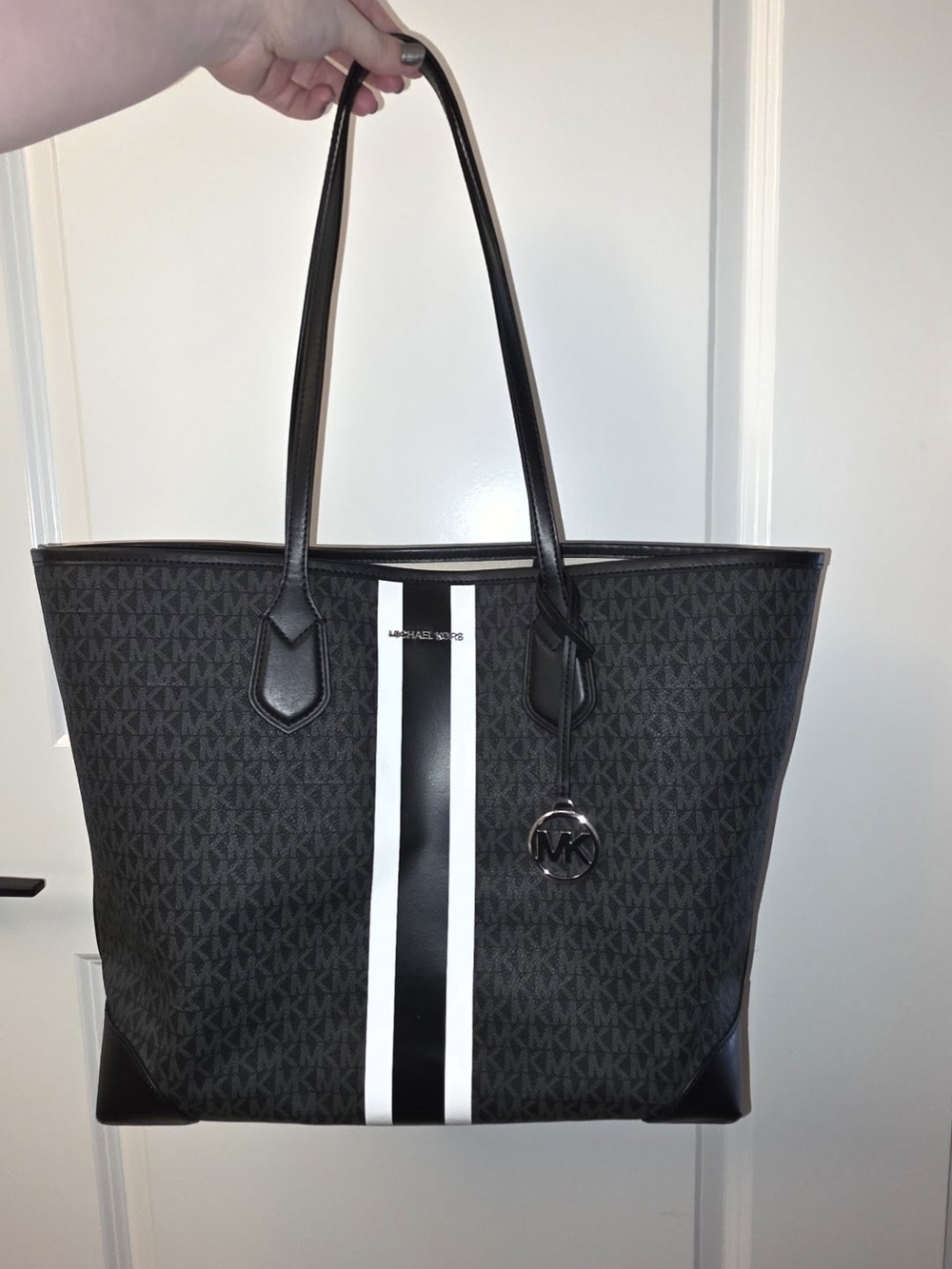 Michael Kors Eva Tote Bag with Stripe